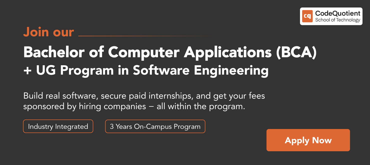Codequotient School of Technology BCA Degree Program for Software Engineering